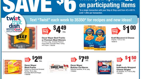 Ahold Kraft 'Twist That Dish' Incentives